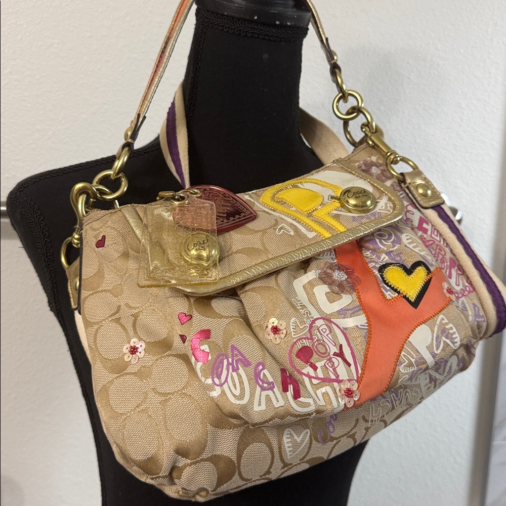 Coach Poppy Graffiti Groovy 15040 handbag 3 tags - Picture 7 of 14